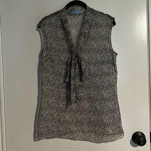 Sheer Patterned Blouse